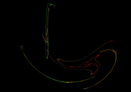 Crazy mystical coloured light effects. Incredible combinations of abstract light lines. Footage for creativityの写真素材