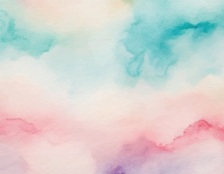 Watercolor hand painting colorful abstract background with paper textureのイラスト素材