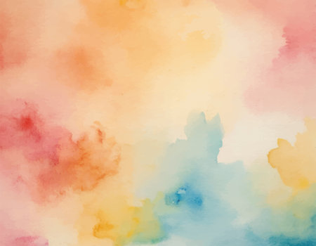 Abstract colorful watercolor hand painted spot. Artistic creative backgroundのイラスト素材