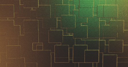 Abstract geometric rose golden background foil tiles texture seamless background. Digital 3d...