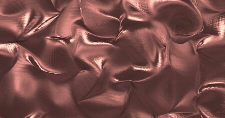 Rose Gold sparkly sequined background. Glamour satin texture 3D rendering . Magical Happy new year animation.の写真素材