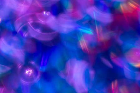 Rainbow blue glitter festive background with bokeh lights. Celebration concept for New Year,...