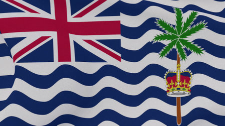 flag British Indian Ocean Territory patriotism national freedom , 3D illustration