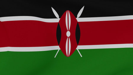 flag Kenya patriotism national freedom , 3D illustrationの写真素材