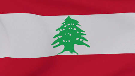 flag Lebanon patriotism national freedom , 3D illustrationの写真素材