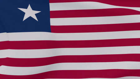 flag Liberia patriotism national freedom , 3D illustration