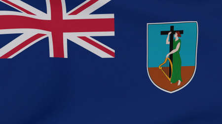 flag Montserrat patriotism national freedom , 3D illustrationの写真素材
