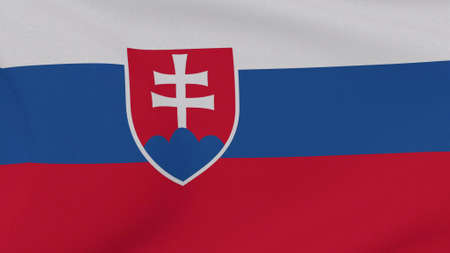 flag Slovakia patriotism national freedom, 3D illustrationの写真素材