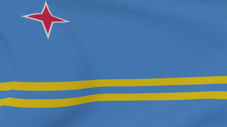 flag Aruba patriotism national freedom, 3D illustrationの写真素材
