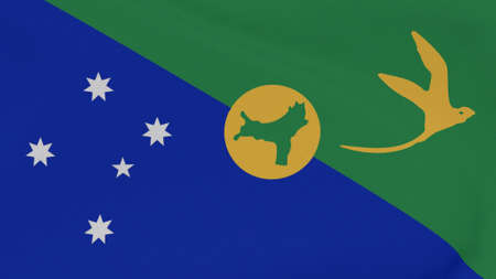 flag Christmas Island patriotism national freedom, 3D illustrationの写真素材