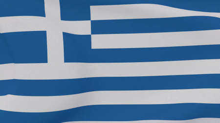 flag Greece patriotism national freedom, 3D illustration