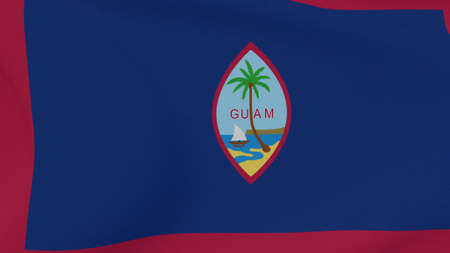 flag Guam patriotism national freedom, 3D illustrationの写真素材