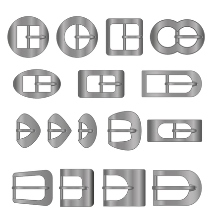 Buckles fashion metal accessory vector illustrationのイラスト素材