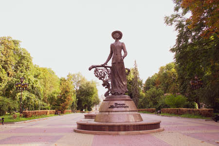 Monument to Opera Artist Solomiya Krushelnytskaの写真素材