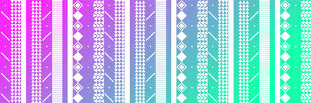 Aztec gradient pattern. Geometric background inspired by aztec culture.のイラスト素材