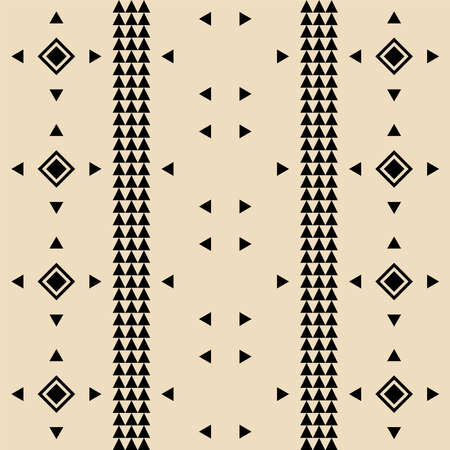 Aztec seamless pattern. Geometric background inspired by aztec culture.のイラスト素材