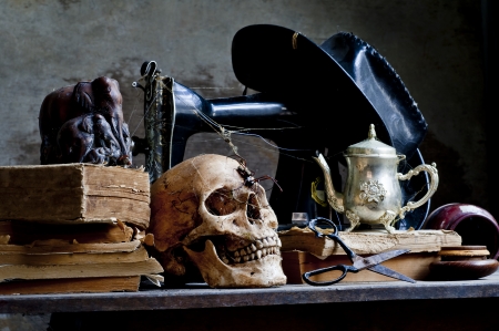 Still Life with a Skullの写真素材