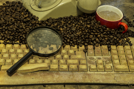 Still life with coffee beansの写真素材