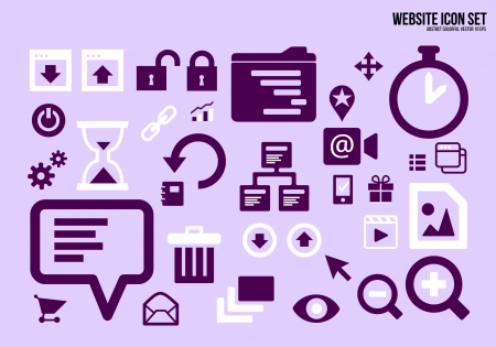 Icons set websiteのイラスト素材