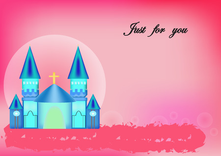 Church worship blue pink background.のイラスト素材