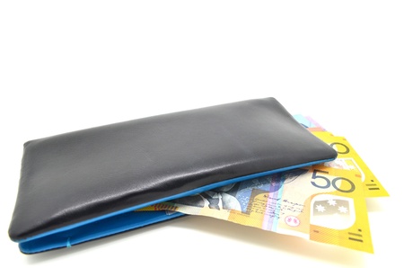 money in leather walletの写真素材