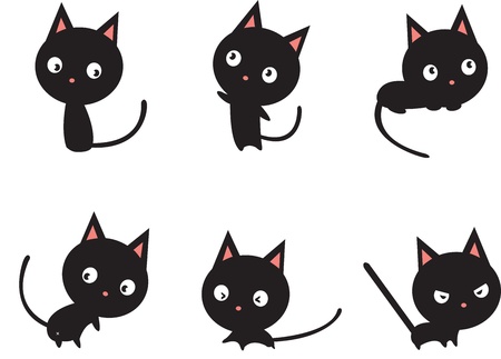 Black cat のイラスト素材