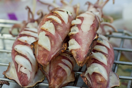 Squid grilled sea food