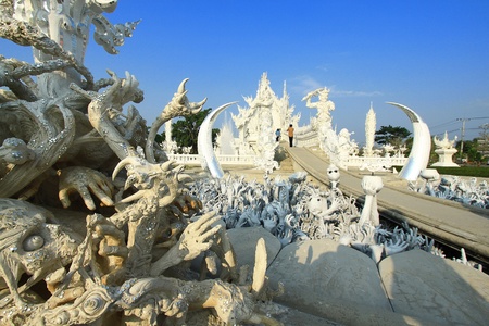 Wat Rong Khun art of Thailandの写真素材