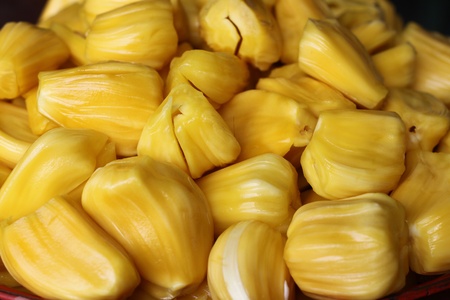 Jack fruit on marketの写真素材