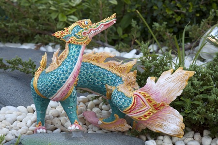 Statues of animals in Thai literature の写真素材