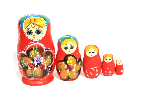 Group of Russian Doll Isolatedの写真素材