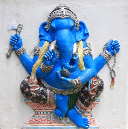 Hindu Ekdanta Ganapati at temple in thailandの写真素材