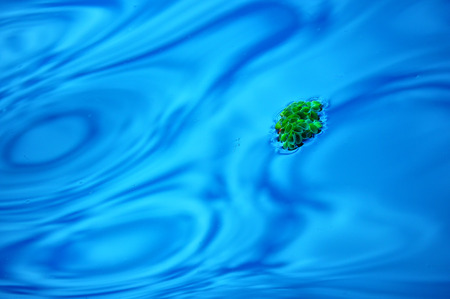 Beautiful blue water wave background.の写真素材