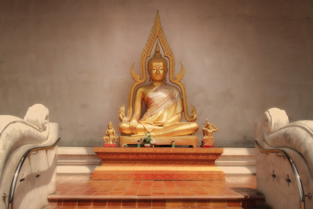 old Meditation Buddha, Thailandの写真素材