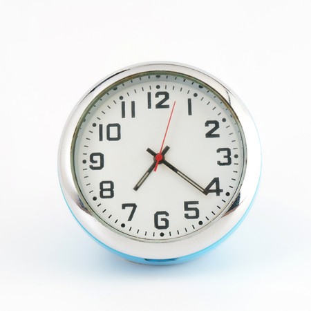 Alarm clock on white background.