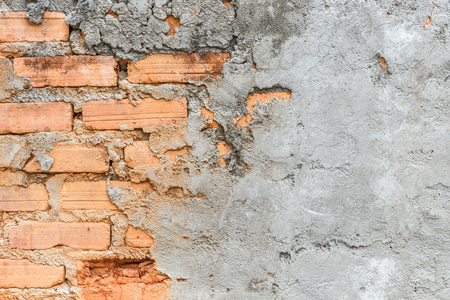 Old red brick wall textures and backgrounds. Can be use as background texture or wallpaper.の写真素材