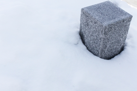 Stones and snow の写真素材