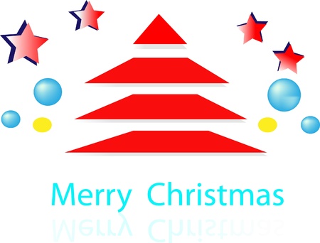 Christmas tree, vector illustrationのイラスト素材