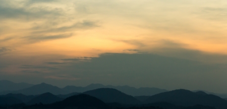 Winter landscape covered by fog inの写真素材