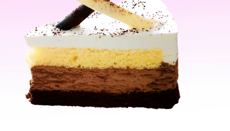 cake bakery on pink backgroundの写真素材