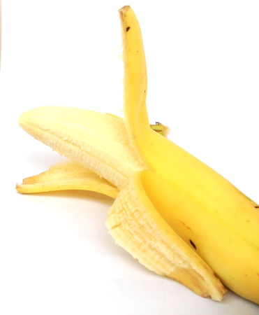 banana isolated on white backgroundの写真素材