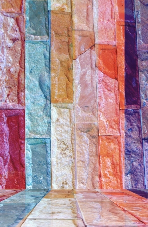 Background of brick wall textureの写真素材