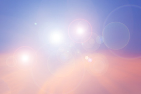 Blue and pink pastel colorful background. Lens flare backgroundの写真素材