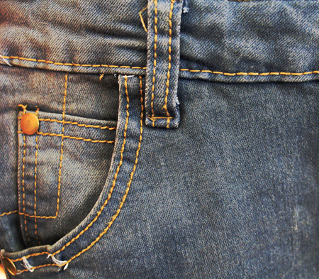 Blue jeans texture closeupの写真素材