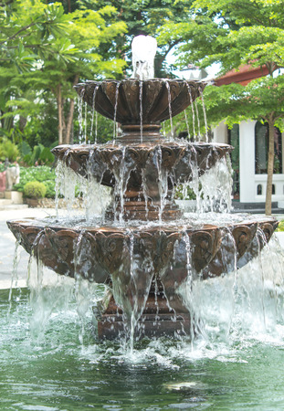 Fountain in a public parkの写真素材
