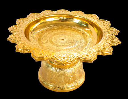 tray with pedestal for the various ceremoniesの写真素材