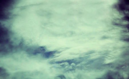 Amazing sky with dark clouds at halloween nightの写真素材