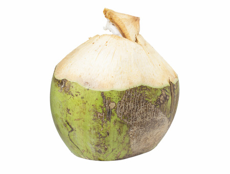 Coconut water drink on white backgroundの写真素材