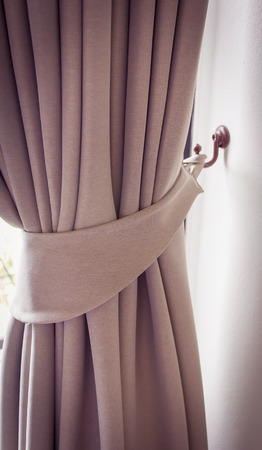 Curtains brown in the house.の写真素材