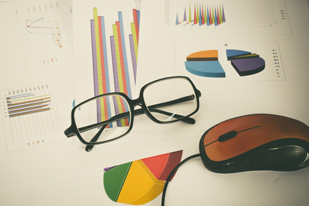 Work is document Chart, Business, Graphの写真素材